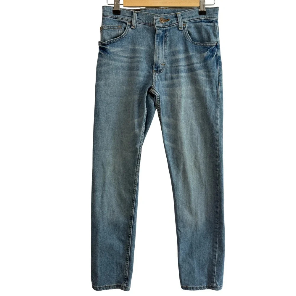 Wrangler Kids Jeans Light Wash Straight Leg Adjustable Waist Size 14 Regular